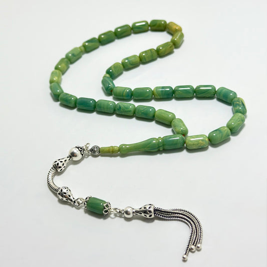 Sıkma Kehribar 925 Ayar Gümüş Tasarım